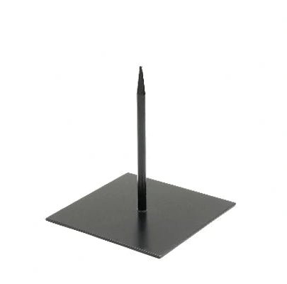 Kransstaander 12×12×13 cm – zwart – met pin (8 mm) - Tuinkabouter Chrisje