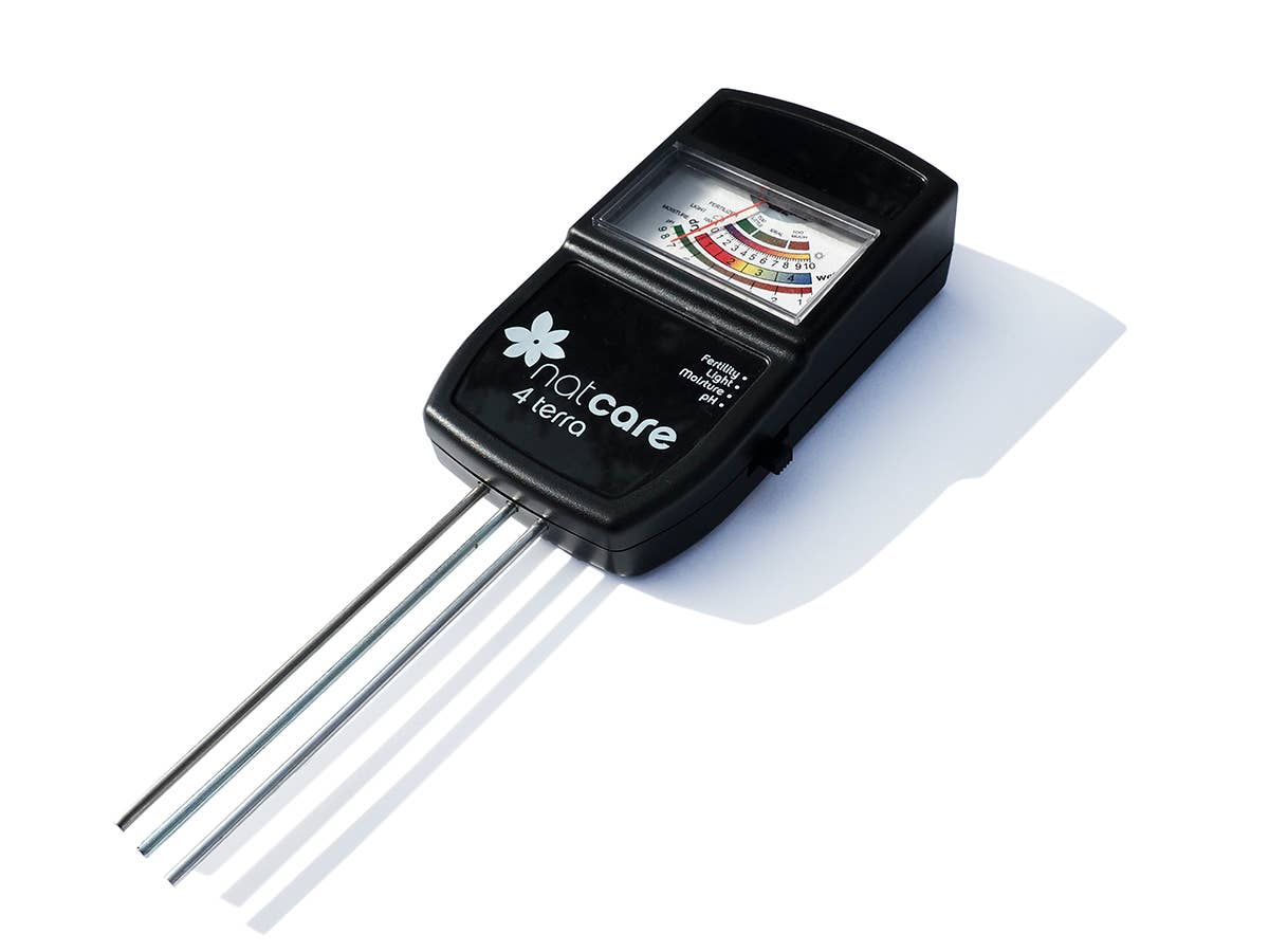 PH - + vocht+vruchtbaarheidsmeter voor de bodem - Tuinkabouter Chrisje