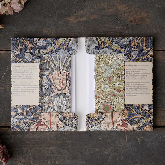 Wenskaarten "William Morris" - Set van 8 kaarten met enveloppe - Tuinkabouter Chrisje