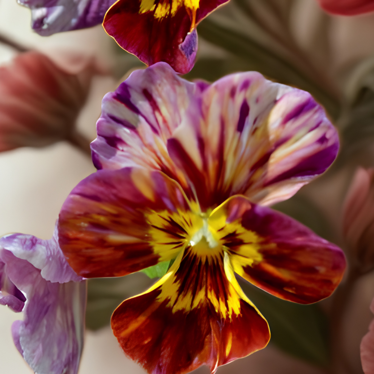 Viola cornuta ‘Brush Strokes’ - Viooltje