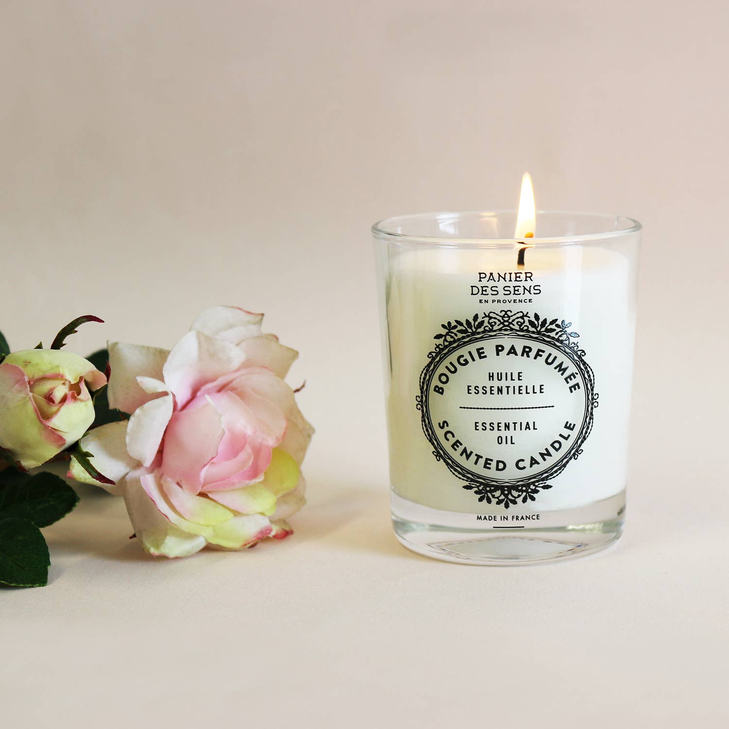 Geurkaars 180g | Roos - Tuinkabouter Chrisje