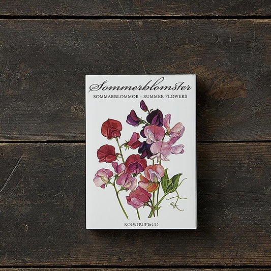 Wenskaarten "Zomerbloemen" - Set van 8 kaarten met enveloppe - Tuinkabouter Chrisje