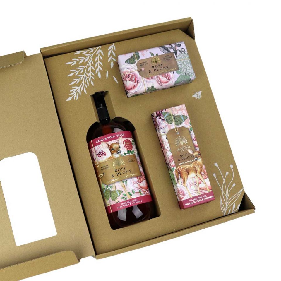 Cadeaubox The English Soap Company Hand & Body - Rose & Peony - Tuinkabouter Chrisje