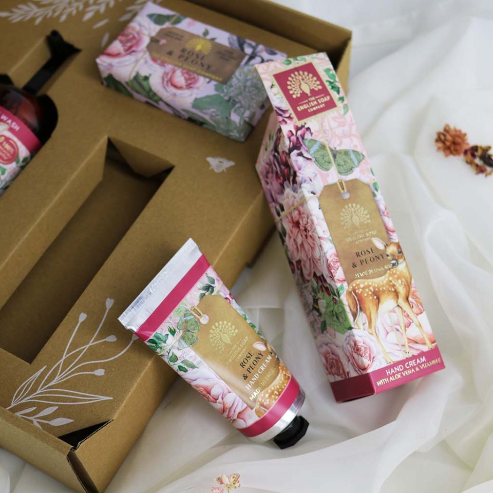 Cadeaubox The English Soap Company Hand & Body - Rose & Peony - Tuinkabouter Chrisje